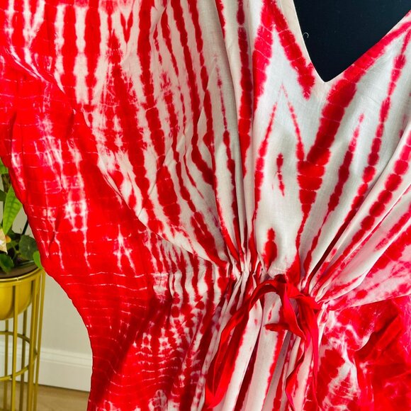 BRAND NEW Tie Dye Kaftan Beach Women Dress for Summer Kaftan Cover Up - Picture 2 of 6